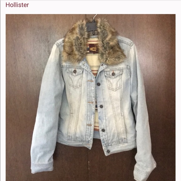 Hollister Jean Jacket With Fur Flash 